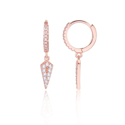 עגיל חץ משובץ