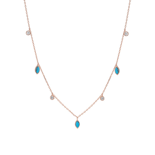 שרשרת צ׳וקר טיפה כחולה