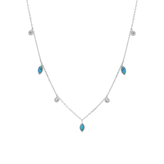 שרשרת צ׳וקר טיפה כחולה