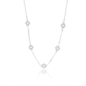 שרשרת מגן דוד משובצת