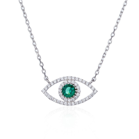 שרשרת עין משובצת