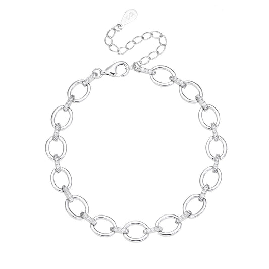 צמיד לולאות משובץ