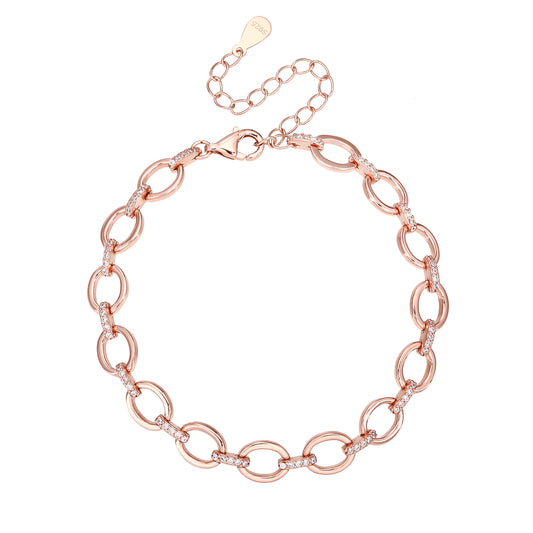 צמיד לולאות משובץ