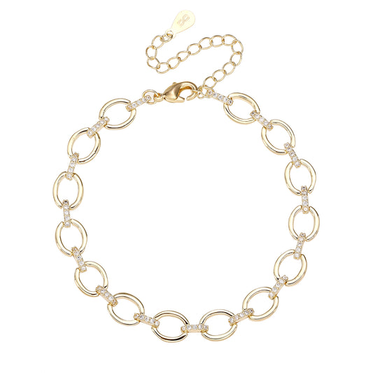 צמיד לולאות משובץ