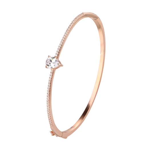 צמיד קשיח טיפה משובץ