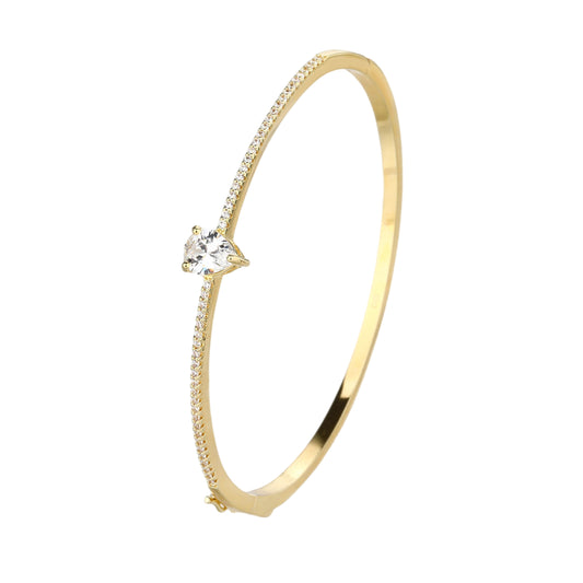 צמיד קשיח טיפה משובץ