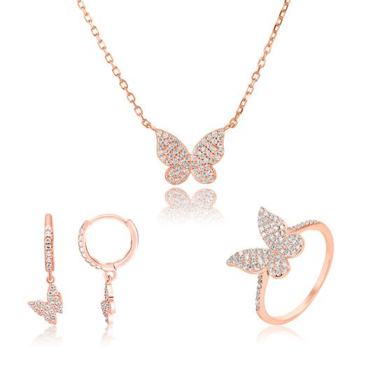 סט פרפר משובץ